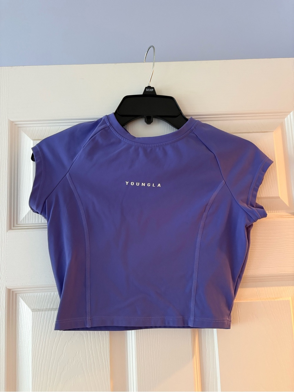 YoungLA Purple Active Crop Tee